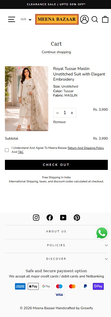 Meena Bazaar — Mobile